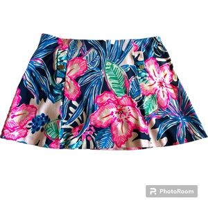EUC LILLY PULITZER Madison Skort High Tide Navy Sugar Mambo SZ XL
